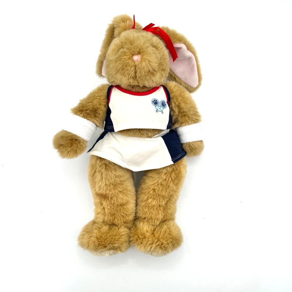 Build-A-Bear Workshop Plush Easter Bunny Rabbit Cheerleader 18" Soft Furry Toy